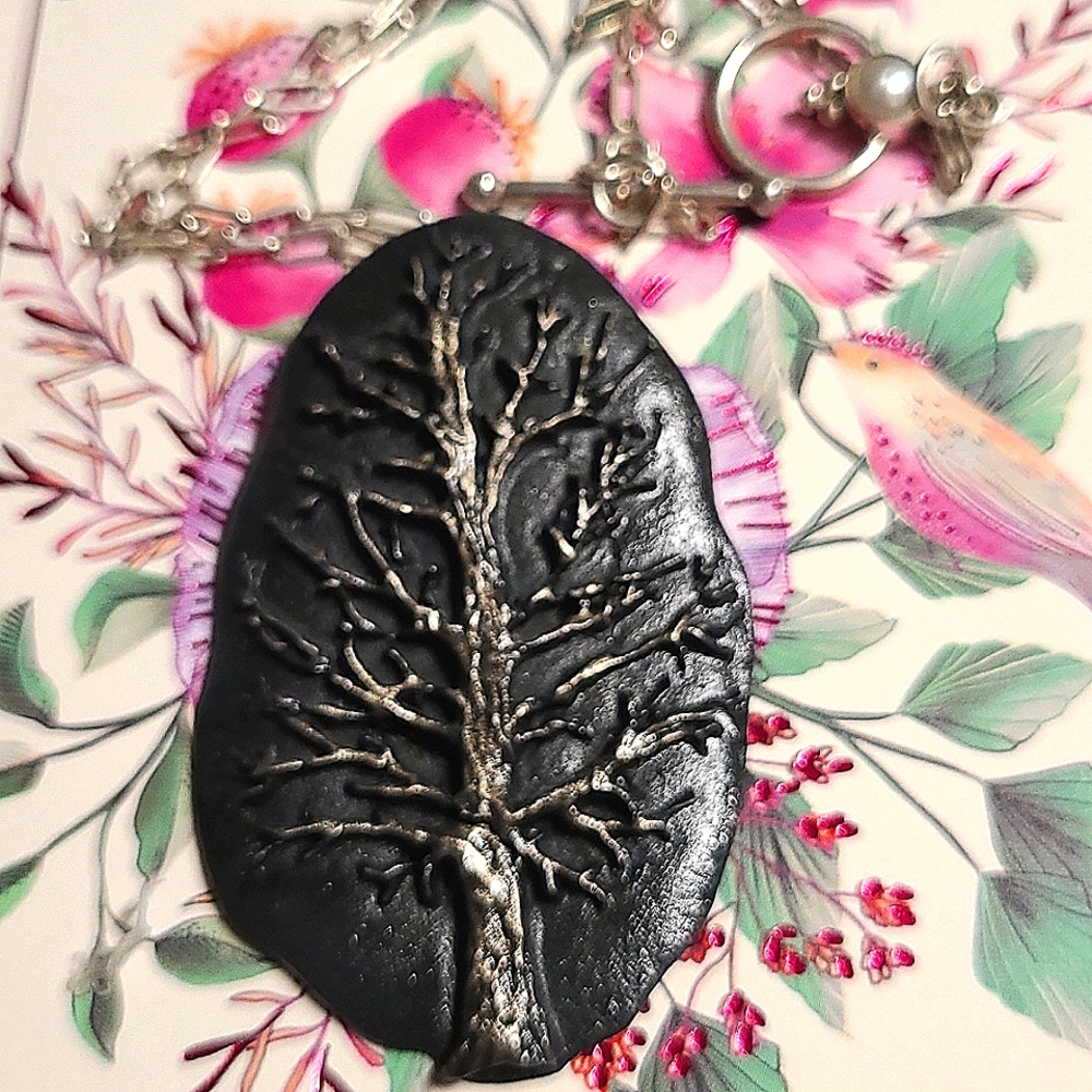 Handcrafted Tree of Steel Pendant on Chain